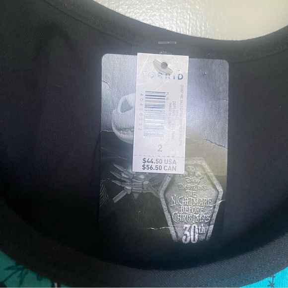 Torrid The Nightmare Before  Christmas Bralette size 2 NWT - Picture 3 of 4